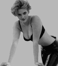 drew barrymore black and white