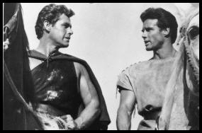 Gordon Scott & Steve Reeves on horseback