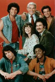 John & the cast of Welcome Back Kotter