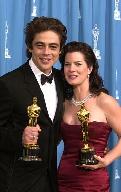Supporting Actor & Actress Winners: Benicio & Marcia